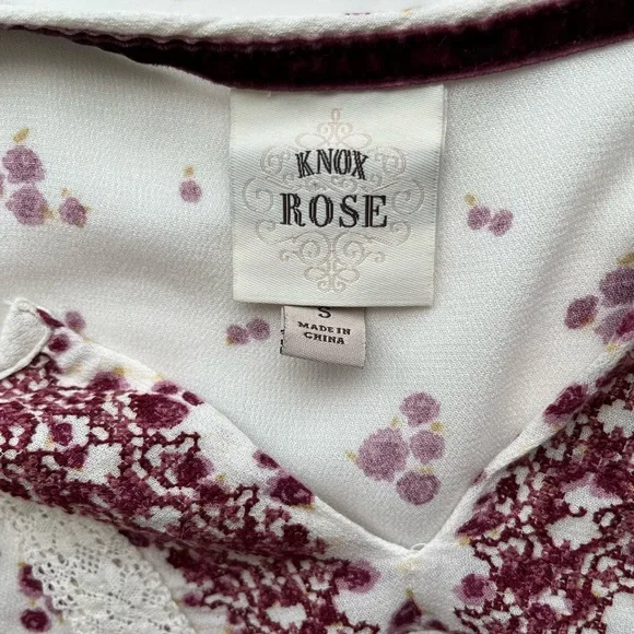 Knox Rose Boho Chic Embroidered Blouse Size S - Picture 5 of 16